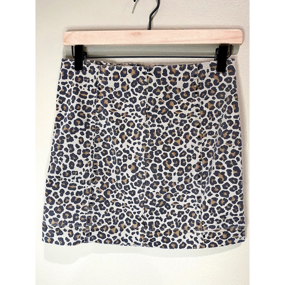 Jolt Brown Leopard Print Mini Skirt!